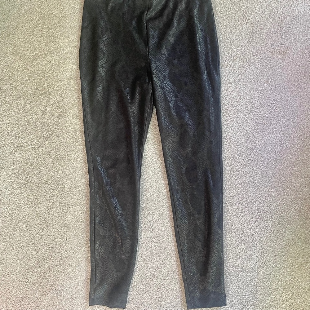 INC Stretch Faux Snakeskin Pants